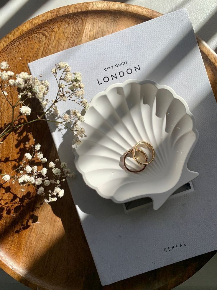 Shell Trinket Tray - Jewelry Organizer and Home Decor Accent