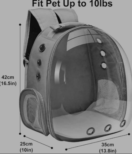 Cat Backpack Carrier - Bubble - ,Large Transparent Pet Backpack Bag - ,Portable - Ventilated Carry Backpack for Cat - Small Dog - Airline Approved Waterproof Pet Carrier Bag - For Hiking Outdoor Use (MULTI COLOUR  )