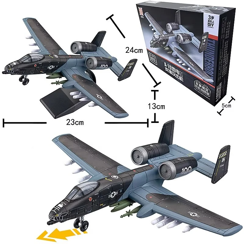 Series Building Blocks A-10 Thunderbolt II Support Attack Aircraft Model F14 Tomcat Fighter Toys Kids Boy Birthday