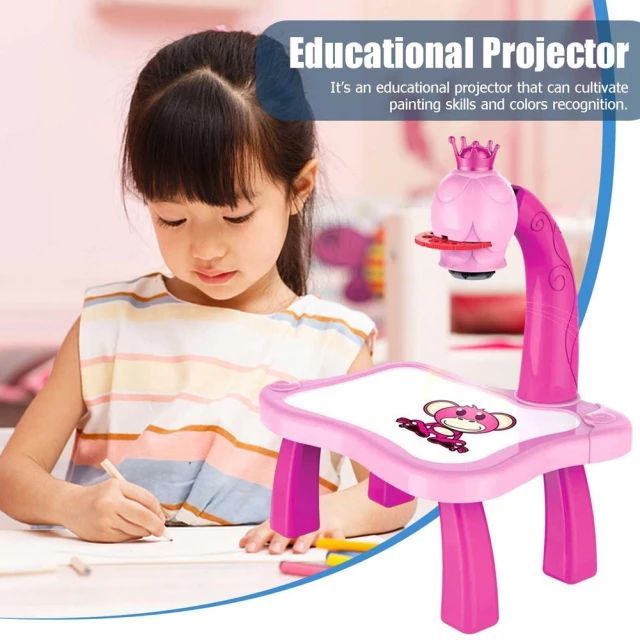 Drawing Projector Table for Kids,Trace and Draw Projector Toy with Light  Music Child Smart Projector Sketcher Desk Learning Projection Painting  Machine, for Boy Girl Age 3+ 