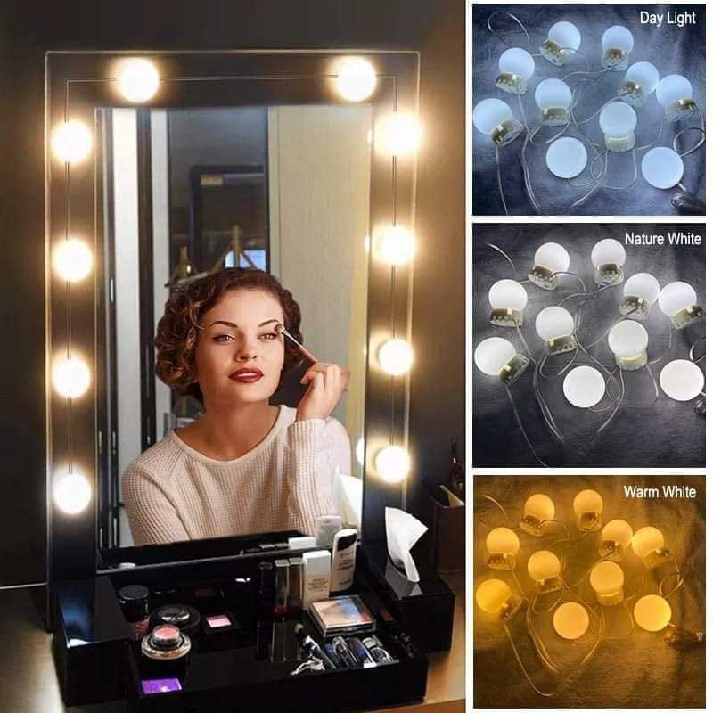 LED Vanity Mirror Light – Touch Sensor Makeup Mirror with Adjustable Brightness & USB Charging
