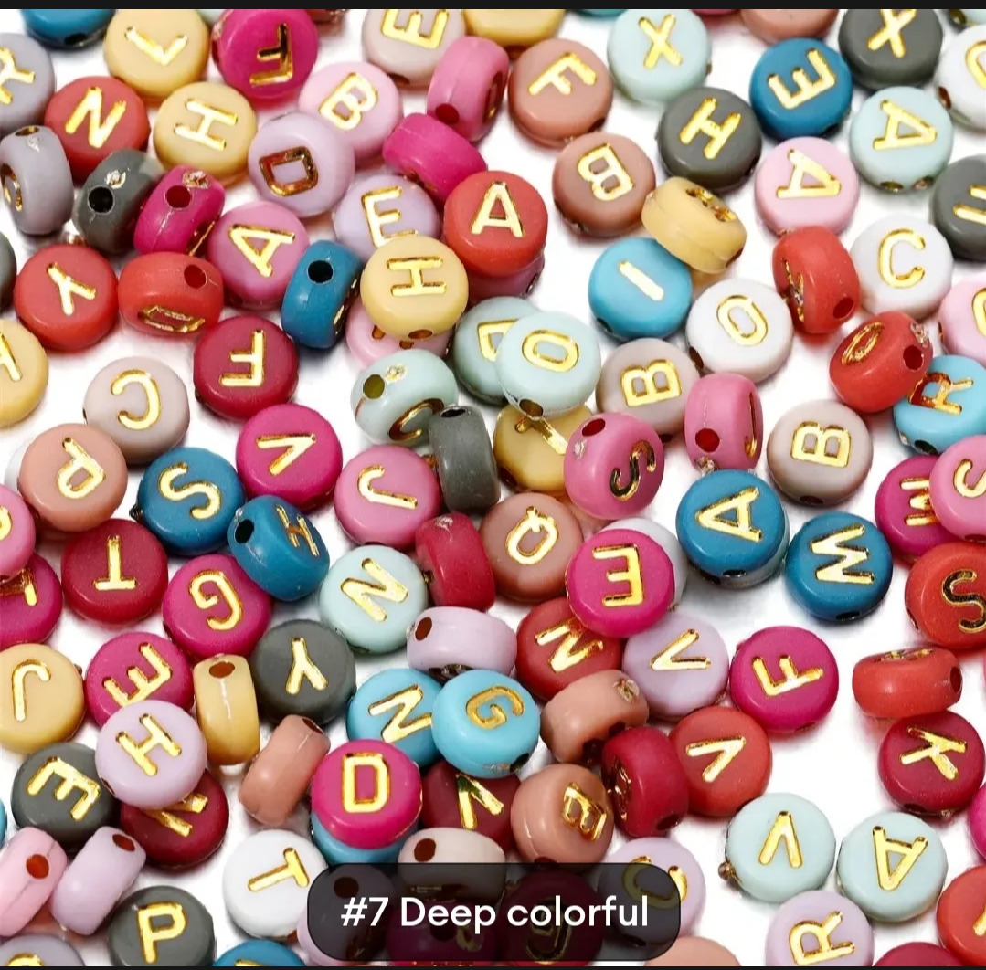 100/150 PCS mix round acrylic alphabet letter beads loose spacer alphabet beads used for jewelry making DIY arts and craft hand made accessories