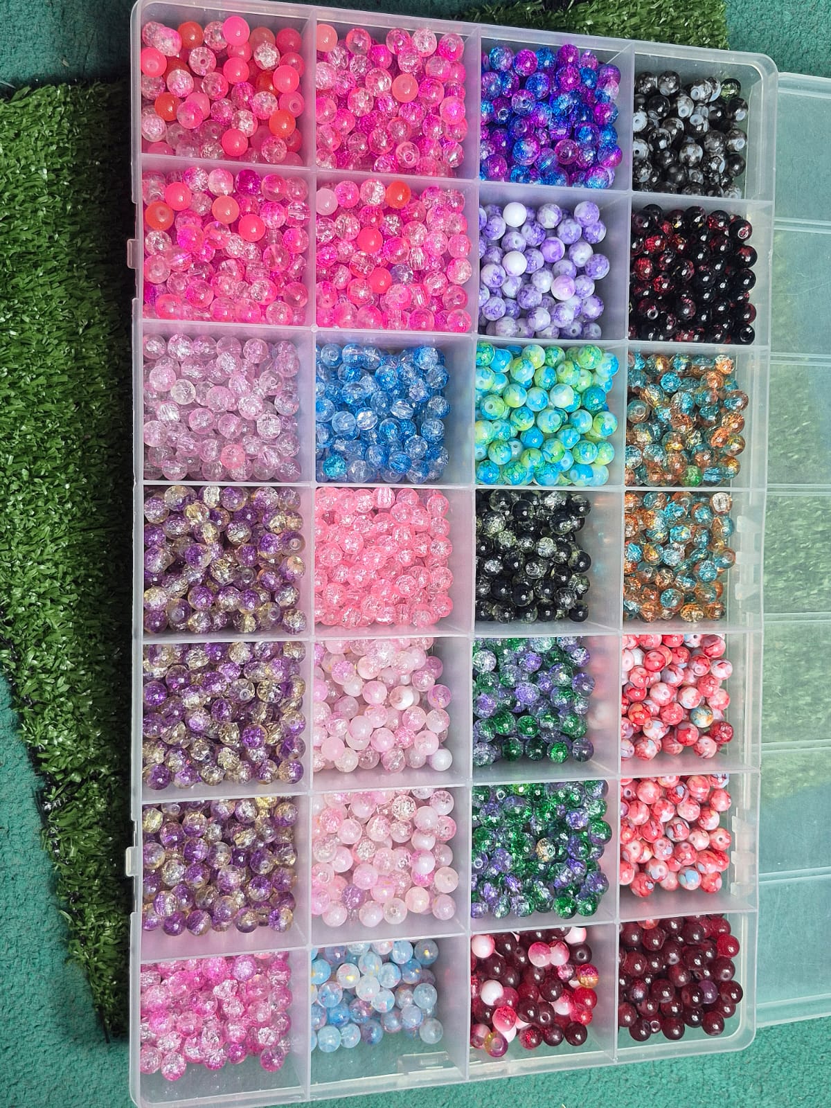 imported beautiful glass and crack beads charms 8mm premium quality for making girls bracelets