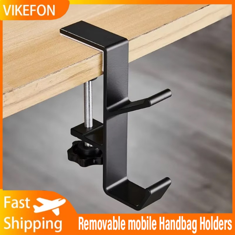 Gaming Headset Support Aluminum Hang Headphones Cradle Adjustable Headset Support Under Desk Headset Rack Holder Bracket