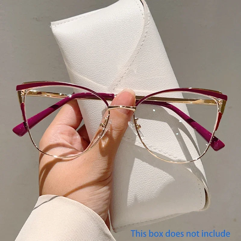 GM LUMIAS Oversized Cat Eye Glasses Women New Fashion Vintage Hollowed Rim Optical Frames Trendy Luxury Butterfly Shaped Eyewear