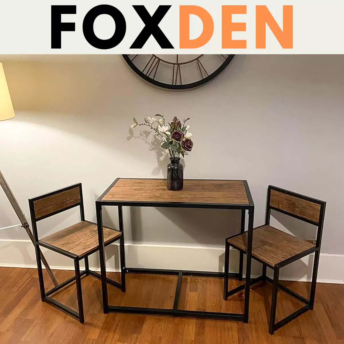Small Dining Table 2 Chairs Kitchen Furniture Set Space Saving Breakfast Table Customized