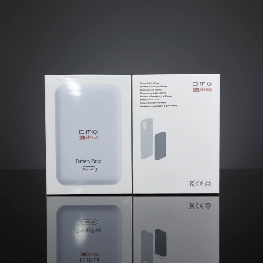 Dimiqi 5000mAh Magnetic Wireless Power Bank – 15W Fast Charging, Ultra-Slim Portable Charger