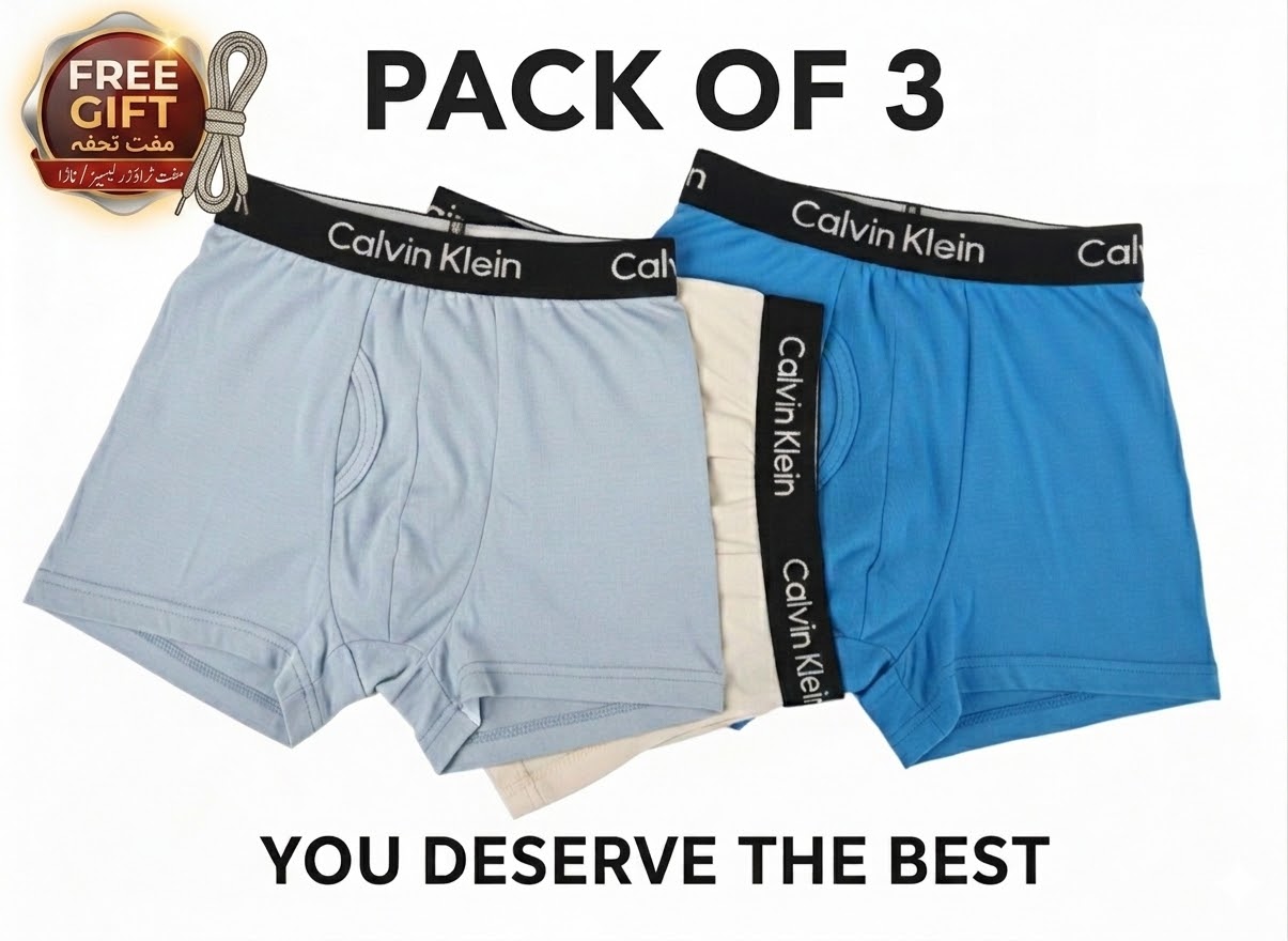 Pack of 3 Underwear Boxer For Men Underwear Boxer For Boys|Pack Of 3|Ramdom colours