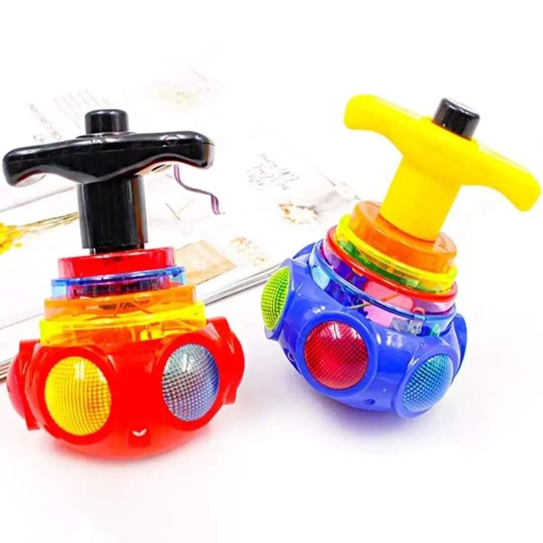 Blazing Super Fun Spining Flash Top UFO With Lights & Music Spining Top Toys With Launcher