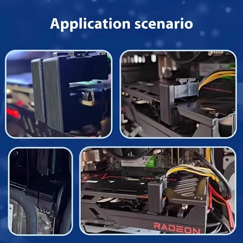 LDPCSJ 180° Rotating Elbow PCI-E Graphics Card Power Supply Adapter Connector GPU PSU Steering 6Pin 8Pin Wiring Artifact