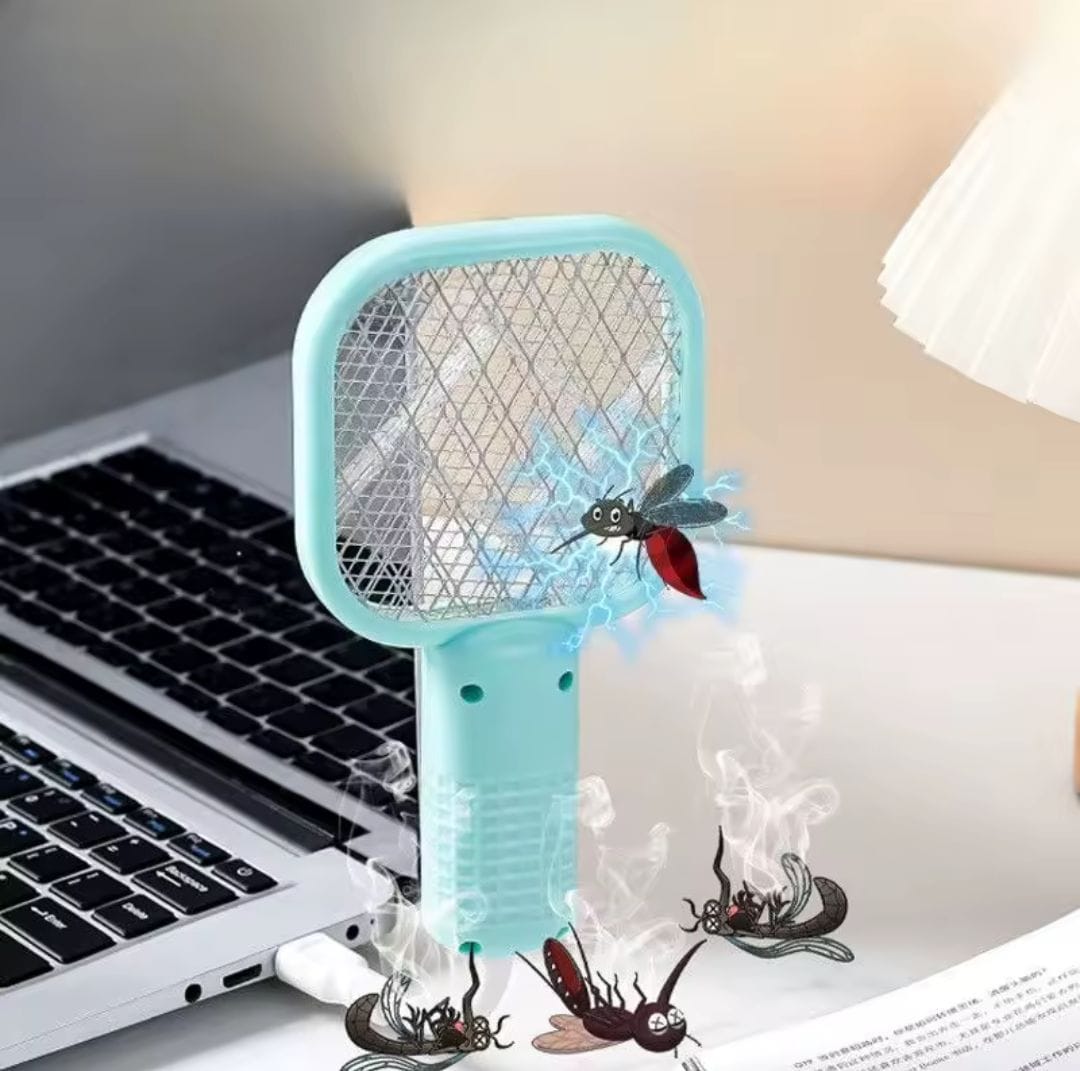 Electric Mosquito Racket/Killer Handheld Electric Fly Swatter Mosquito Anti Racket Bat with UV Light Racket Mini Electric Mosquito Repellent for Indoor & Outdoor