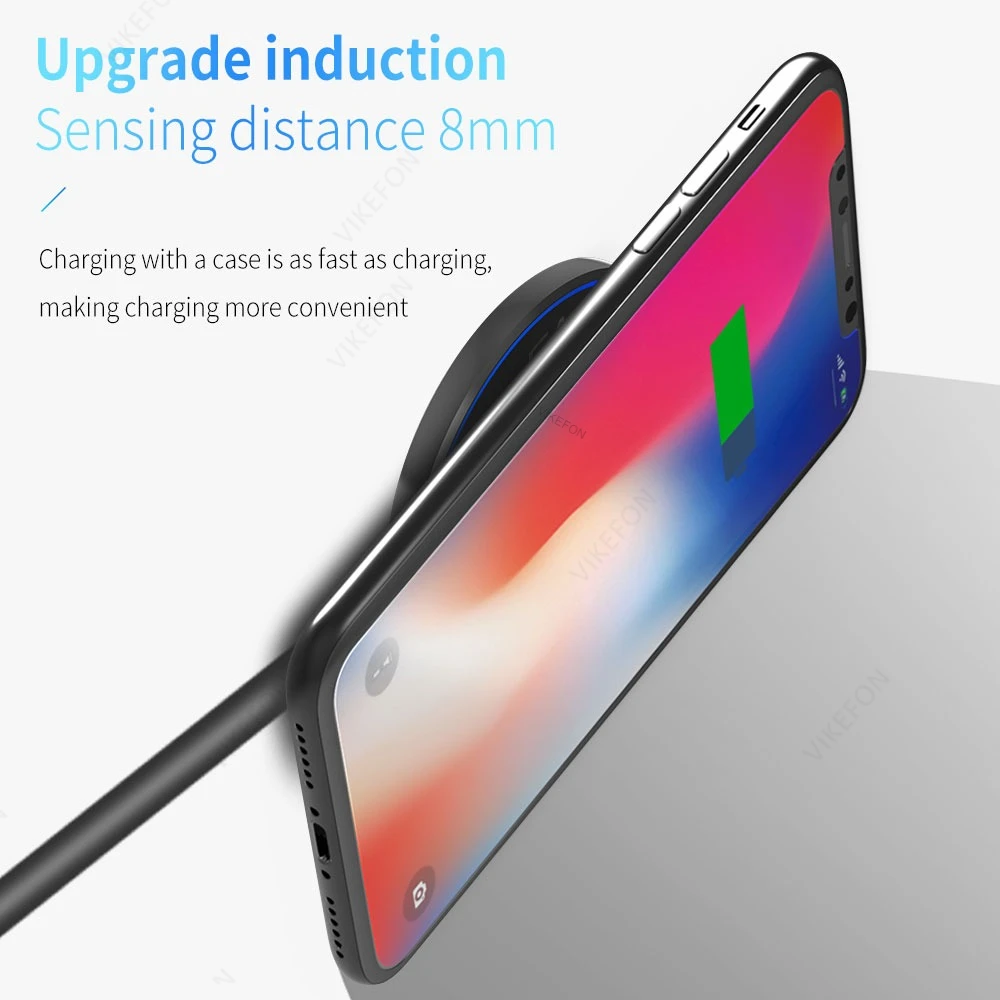 Mini Fast Wireless Charger Pad For iPhone 17 16 15 14 13 11 Pro Max Induction LED Light Charging Station For