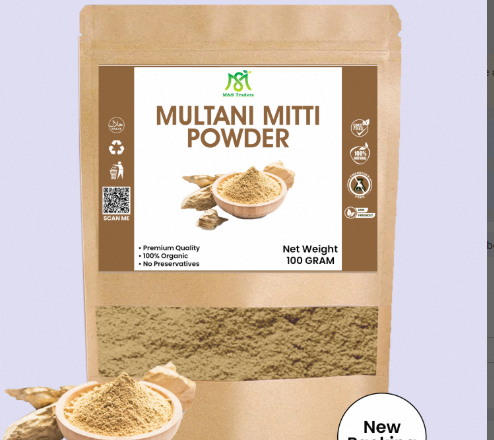 Multani Mitti Powder for Skin 100g Natural Fuller's Earth Face & Body Care for Deep Cleansing and Oil Control