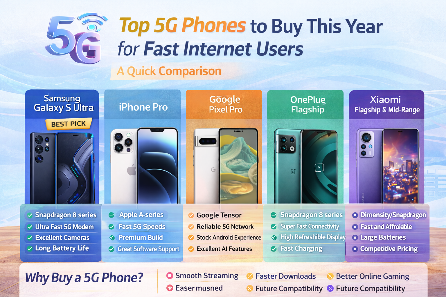 High-performance 5G smartphone designed for ultra-fast internet speed, streaming, and smooth online gaming