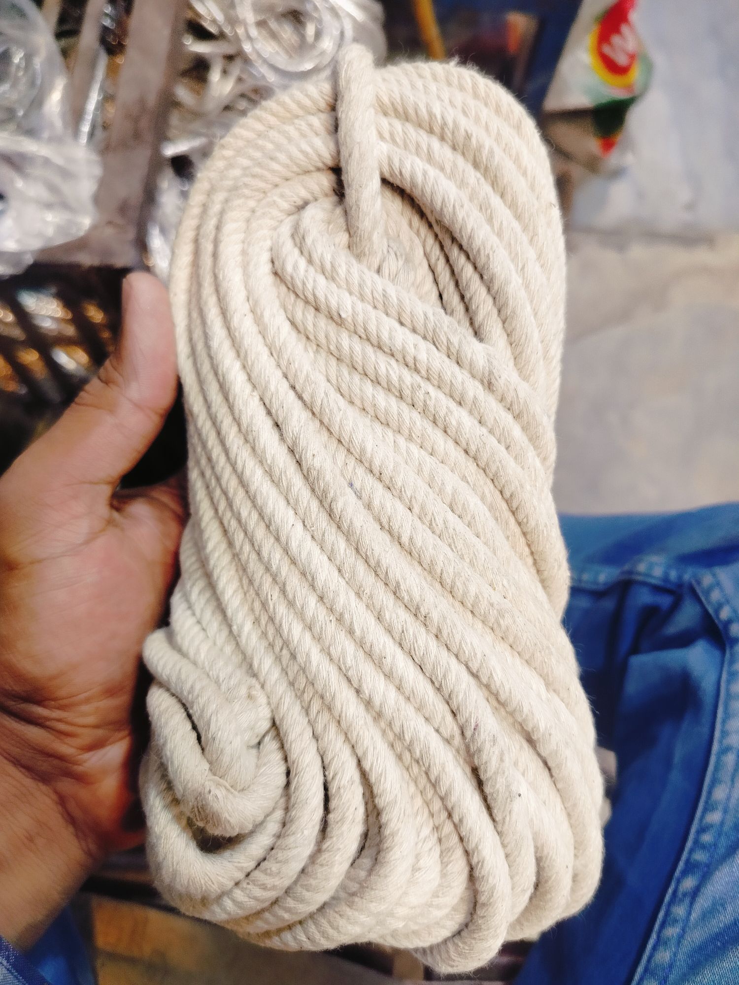 cotton rope heavy duty for multi purposes white rope  in defrent length