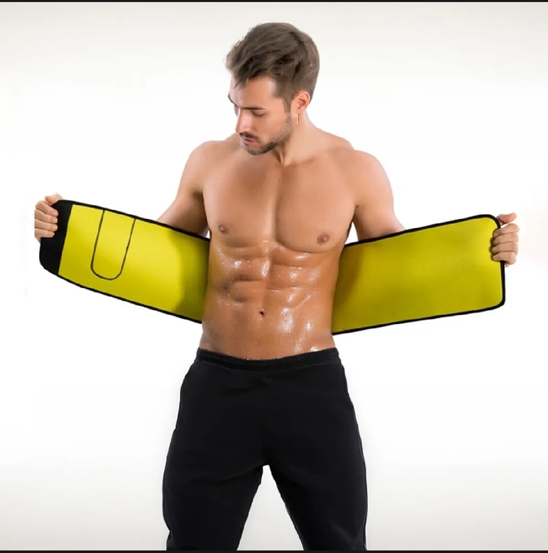 Sweat Open Belt Waist Trainer for Men & Women | Tummy Trimmer Slimming Belt | Sauna Effect Fat Burner for Gym, Workout & Weight Loss