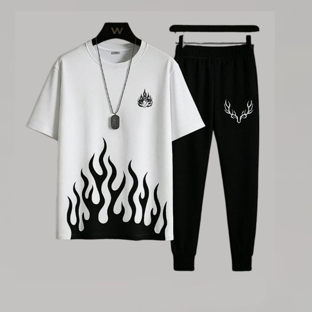 5 Color High Quality Casual Suits for Men Summer Tracksuit for Men's Fine Fabric T-Shirt and Trouser set 2 pieces
