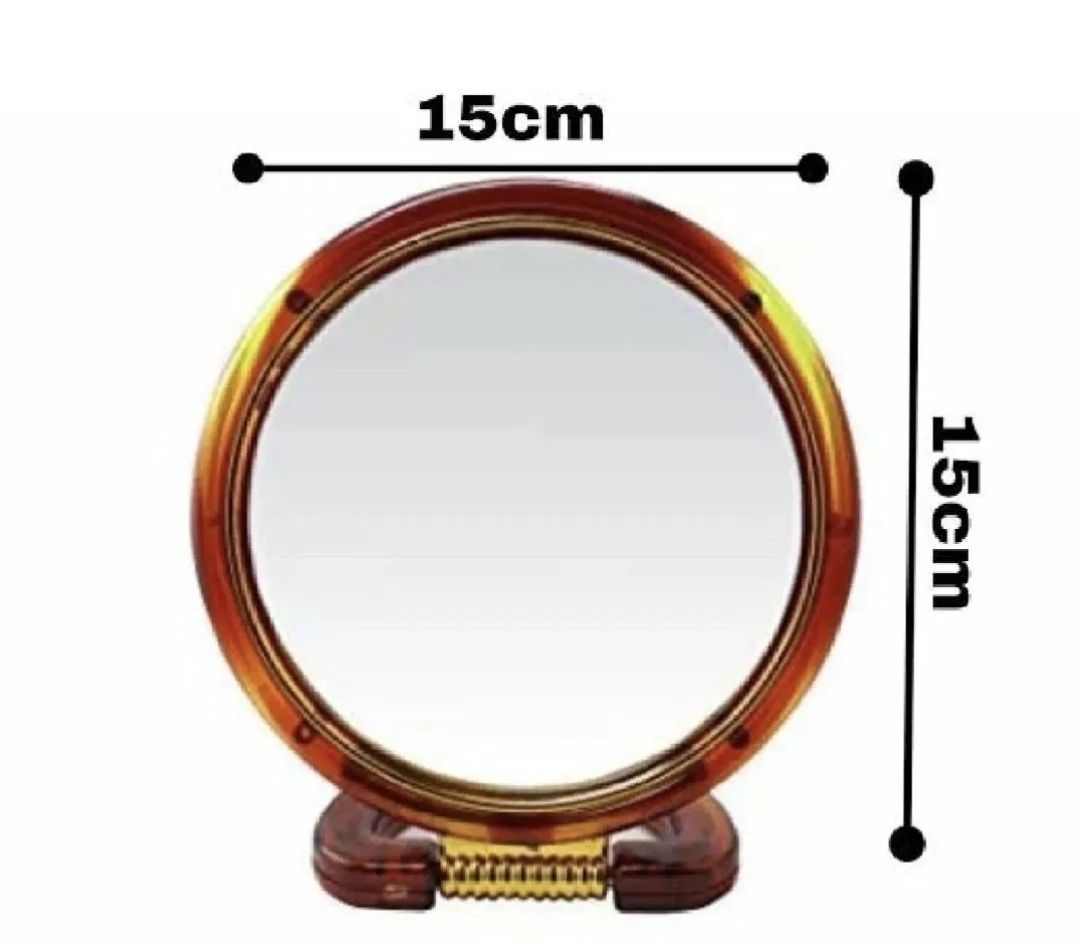 2-Sided Makeup Mirror | Double Sided Magnifying Vanity Mirror | Portable Table & Hand Mirror | Foldable Cosmetic Mirror | Round Beauty Mirror