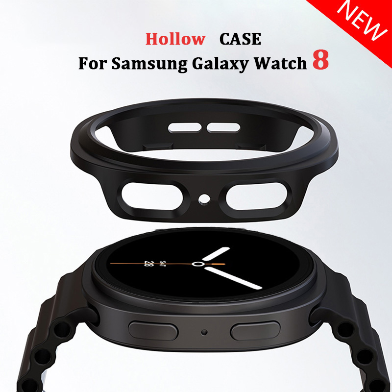 Hollow Case for   Watch 8 40mm 44mm Accessories Hard Hollow Frame Protective Bumper for  Watch 8 classic 46mm