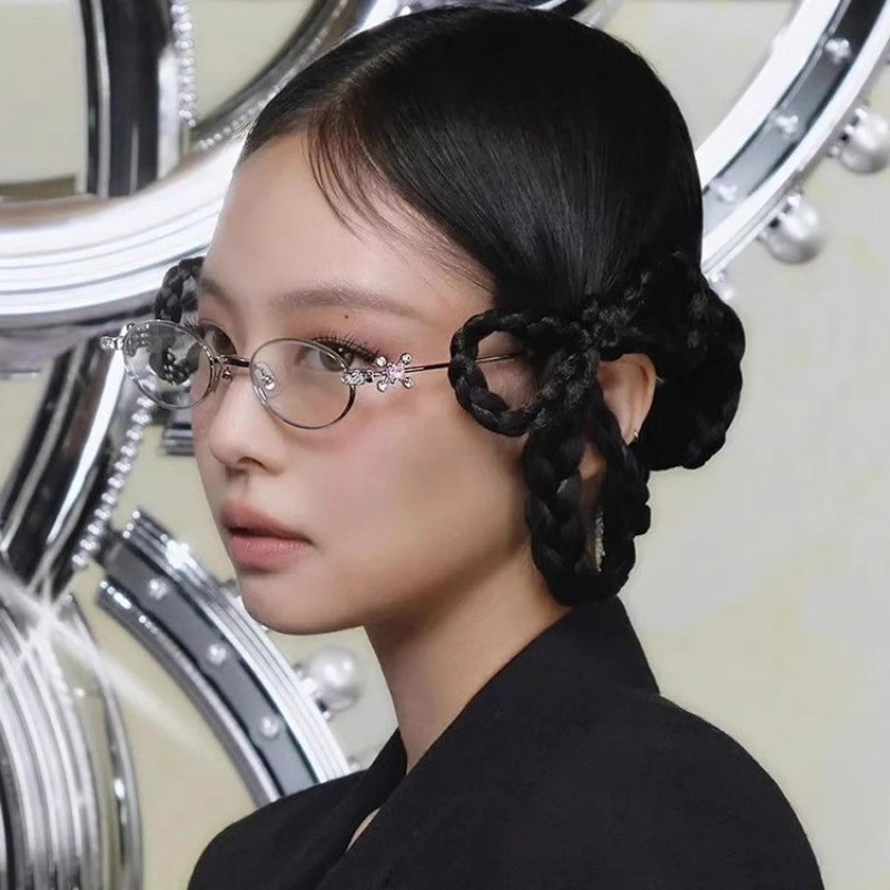 Fashion Style Women's Eyeglasses Oval Shape Blue Light Blocking Women's Frame Glasses Popular Stylish Girls Glass