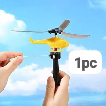 Express Deals Hub:Pull Line Helicopter Toy for Kids Fly Drawstring Small Plane Outdoor Draw Rope Take Off Interactive Educational Toys Gift