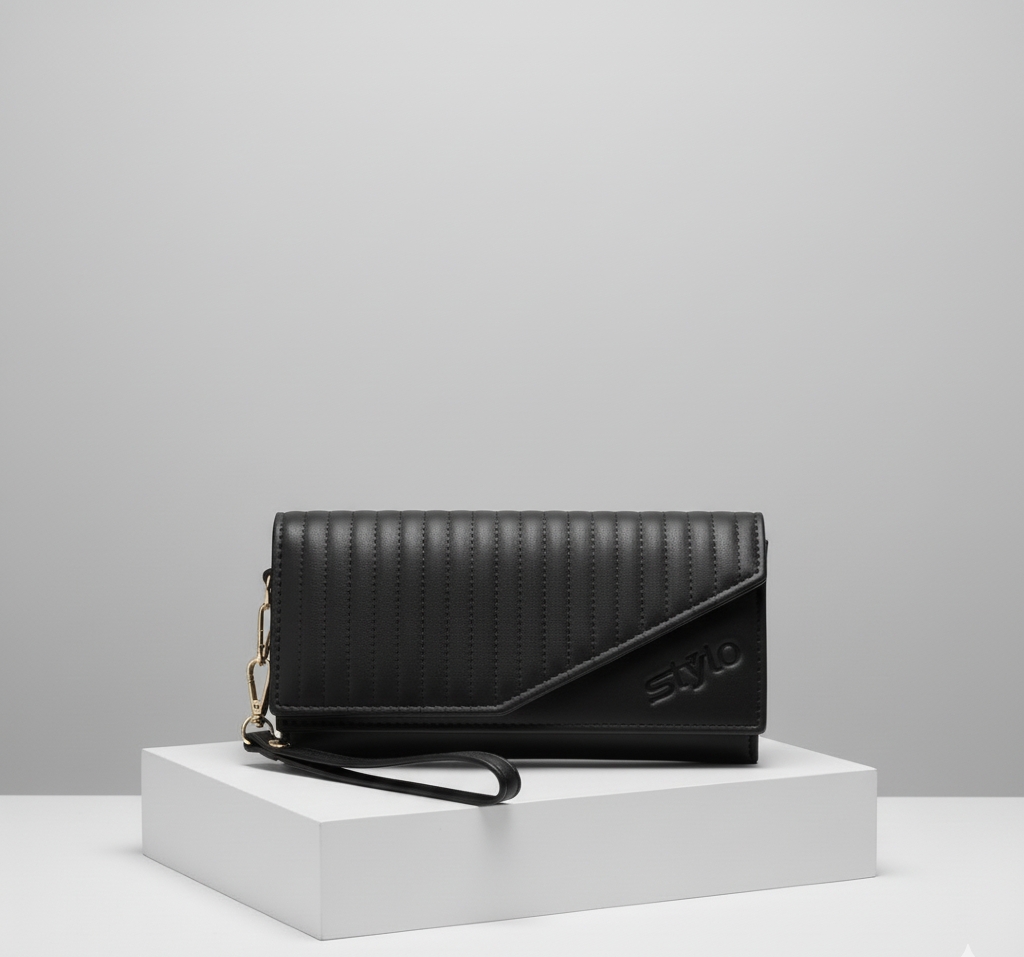 Fancy Hand Clutch for Girls & Women | Long Purse Wallet with Wristlet | Stylish Ladies Clutch Bag