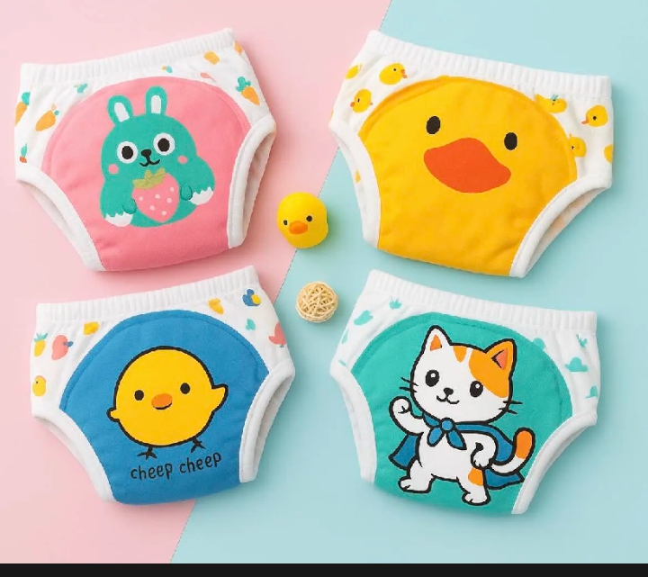 Cute Baby Reusable Diapers 6 Layer Waterproof Reusable Cotton Diapers Breathable Training Shorts Underwear Cloth Pants Nappy New