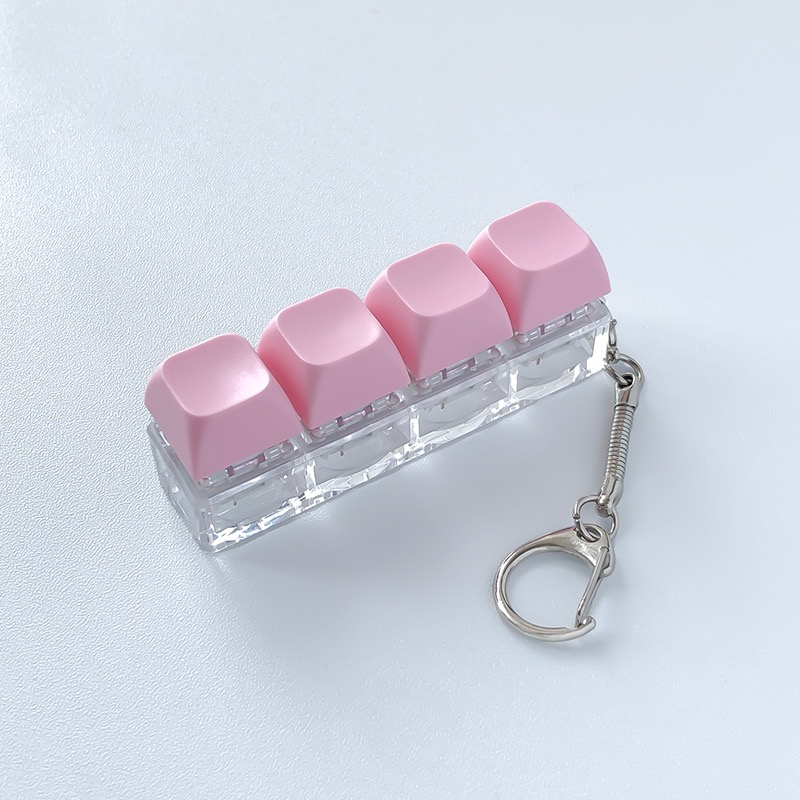 New 3 Keys Finger Keyboard Keycap Stress Relief Fidget Keychain Key Button Gadget Clicker Toy Adult