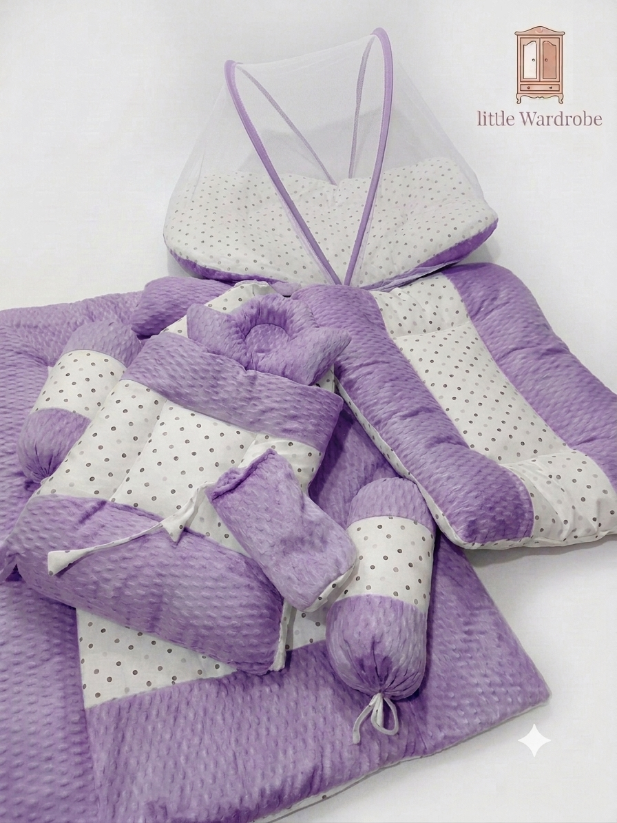 New High quality baby 8pcs new born baby bister set in premium Quality in random colours and designs by little Wardrobe