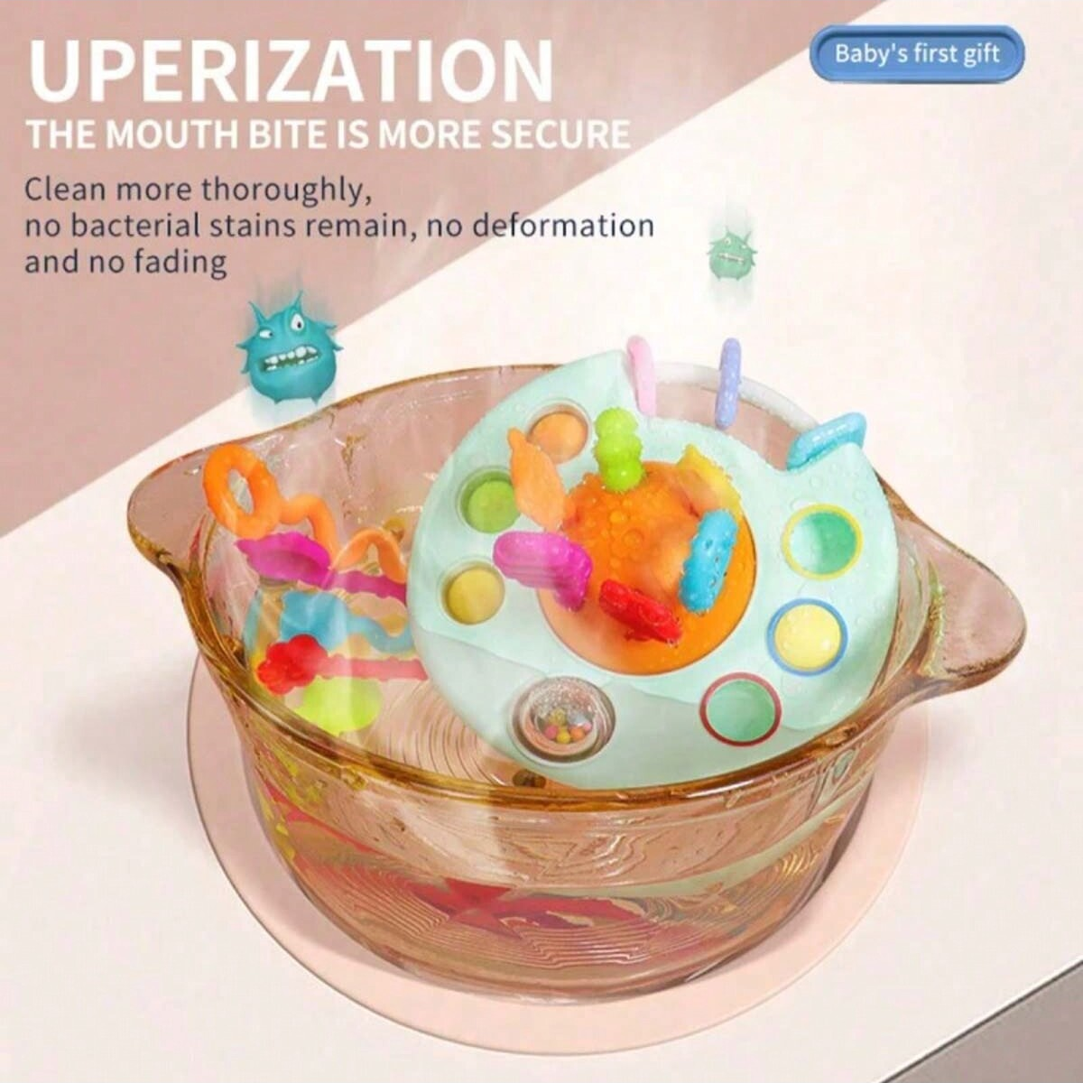 Activity Development Pull String Toys Silicone Teething Rattle Educational Learning Toy Baby Sensory Montessori Toys 