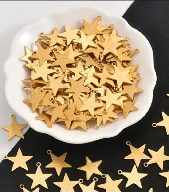 20 /50 /100 Pcs Stainless Steel Star And Moon Charms For Jewellery Making Supplies - DIY Accessories Bracelets Necklace Earrings