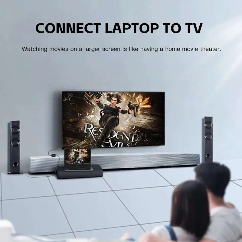 VGA TO HDMI-compatible TV Converter 1080P HD Audio Video Cable Adapter VGA Input HD Output for Computer Laptop TV Projector