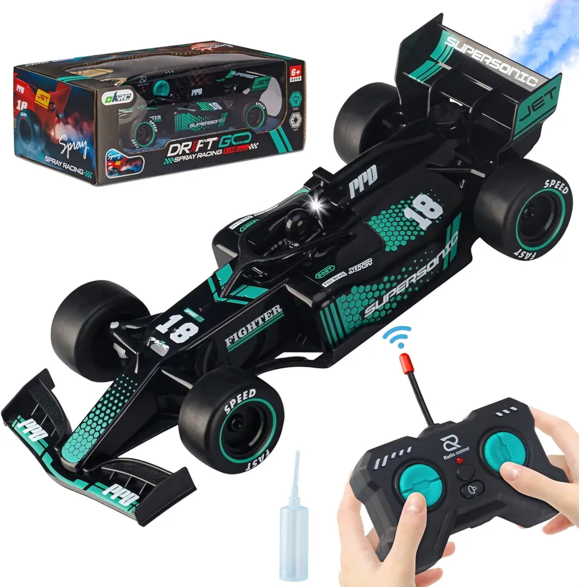 RC Formula 1 Racing Rocket Car with Spray & Light Effects with high speed