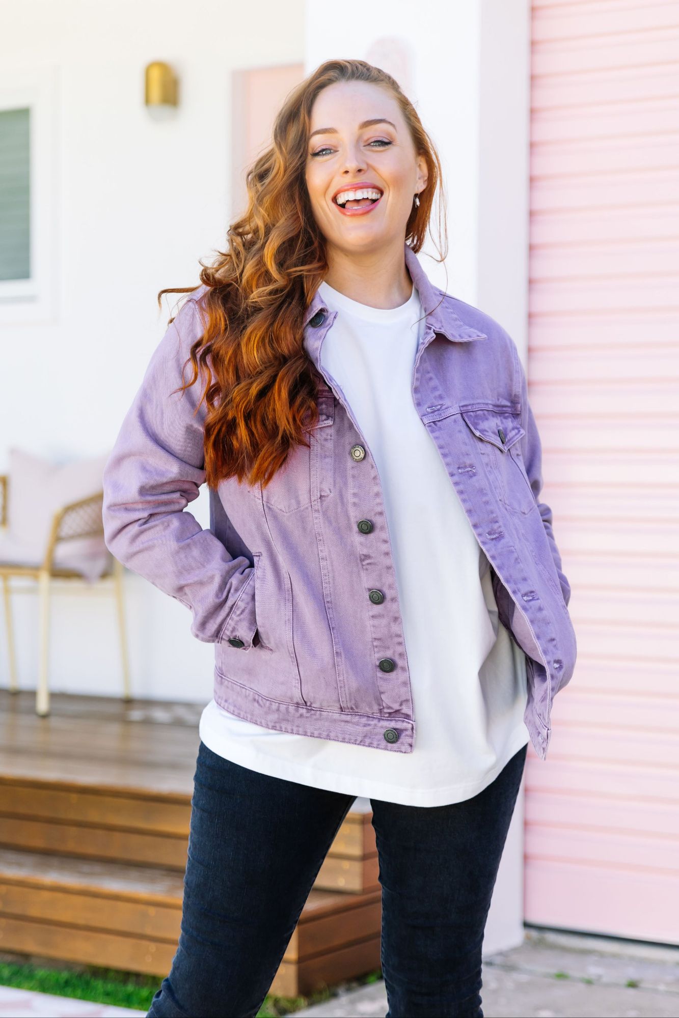 New women and girls comfort and unique denim jacket