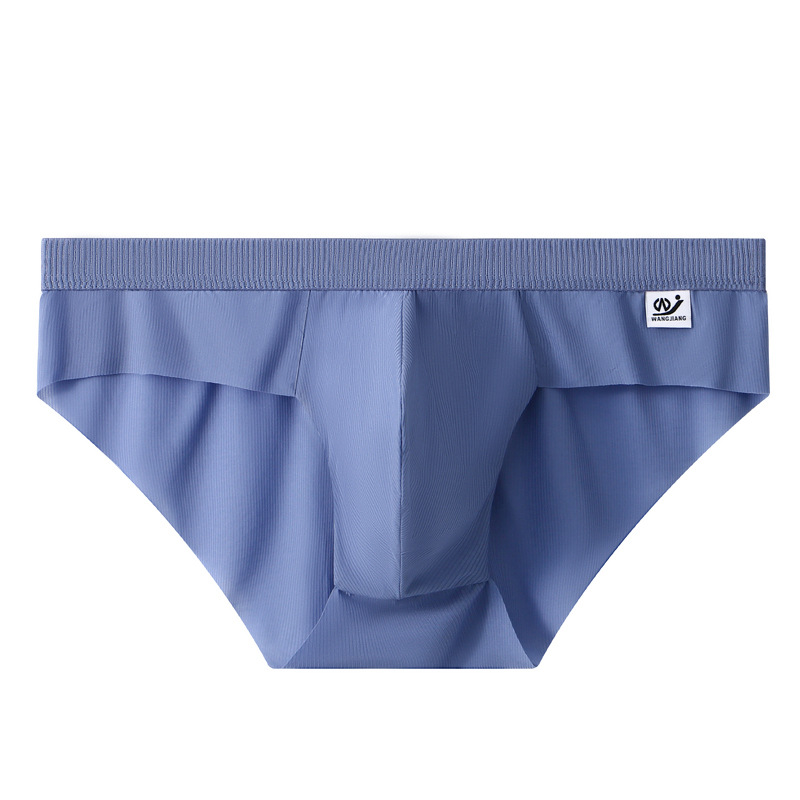 Men's Briefs Ice Silk Underwear Seamless Breathable Low Waist Panties Shorts