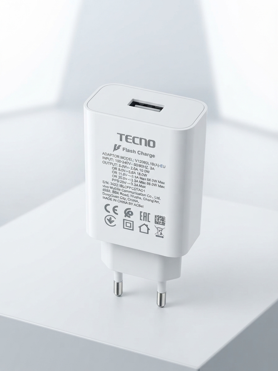 Fast Charging Wall Charger – Single USB Port Power Adapter | Compact Travel Charger for Mobile Phones & Devices