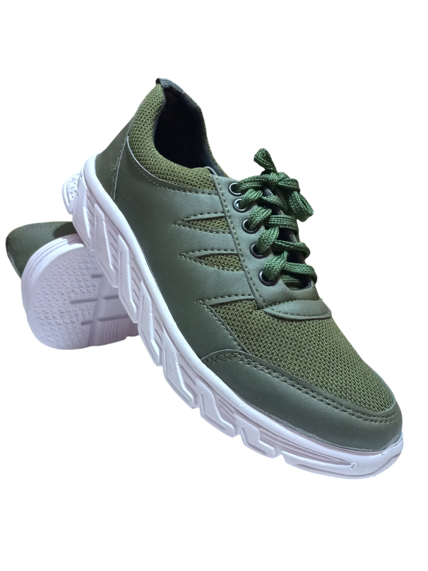 MEN's Running Shoes Men's Slip-on SHOES Green Gym Breathable Shoes