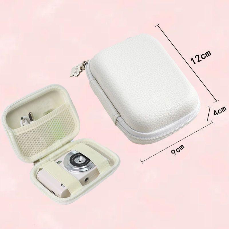 1PC Mini CCD Camera Protective Case with Travel Cover Mesh Pocket, Digital Camera Bag Store Cards & Accessories