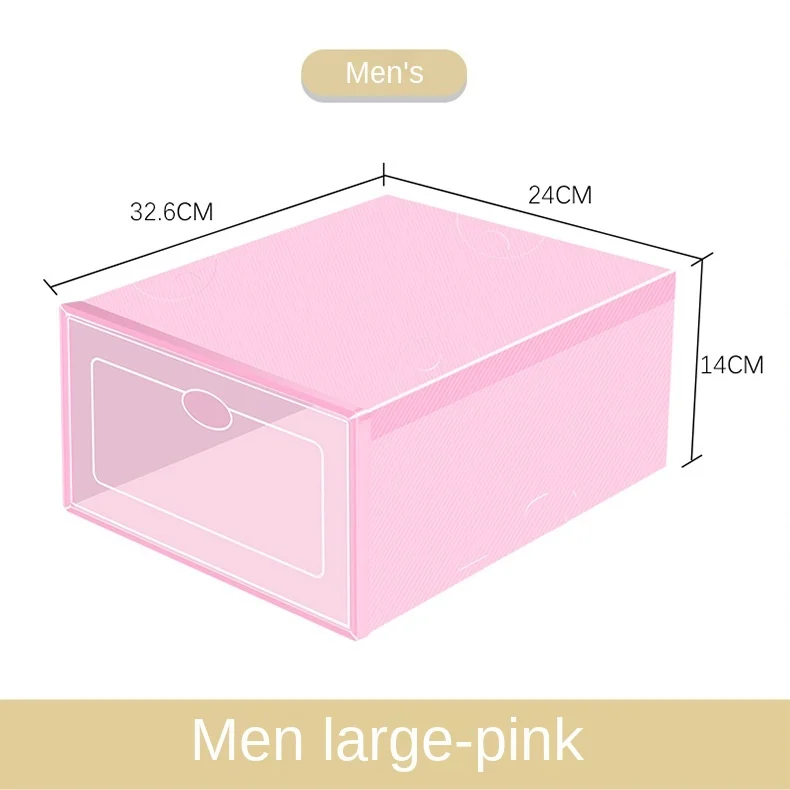 Shoe Organizer Stackable Shoe Storage Boxes Drawer Type Front Opening