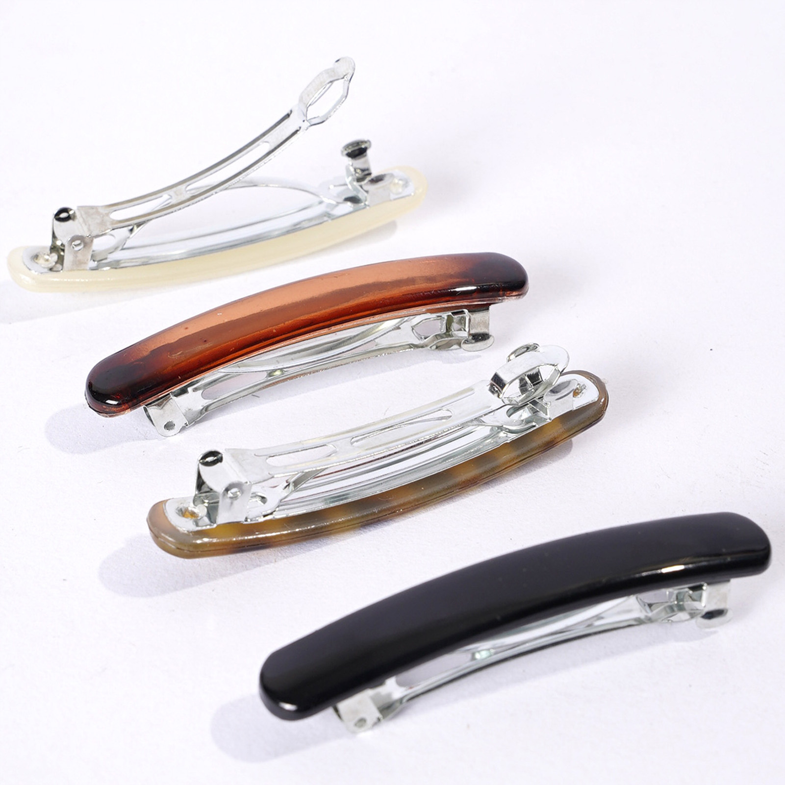 Retro Thin Hair Clips Spring French Hair Clips Duckbill Shape Barrettes Clips Spring Clips Simple Fashion Hair Accessories