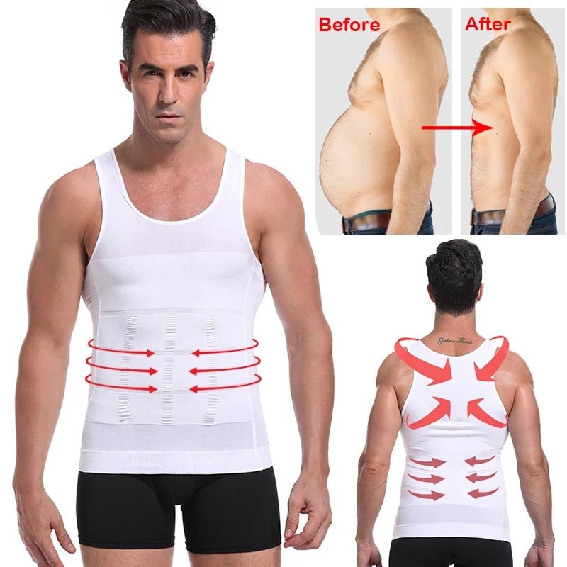 Men Slimming Tank Top Body Shaper Compression Shirts For Men /Breathable and Comfortable