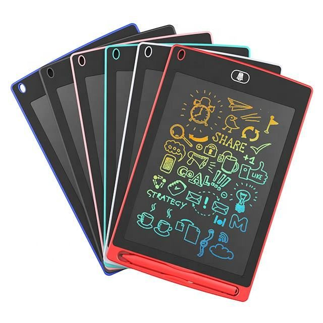 LCD Writing Tablet, drawing tablet with multicolor writing Electronic Slate E-writer Digital Memo Pad Erasable Writing Board Learning Toys, Gadgets For Educational, Daily Life Routine Notebook Purpose for kids 8.5 Inch