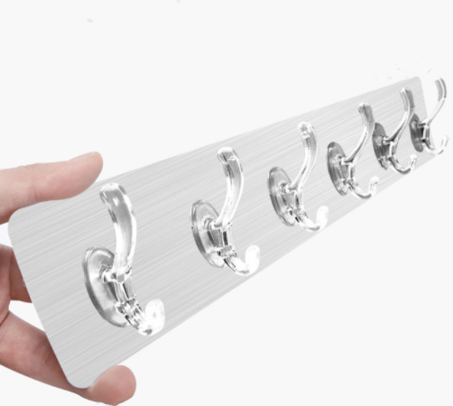 Self-Adhesive 6-Hook Wall Rail - photo 3