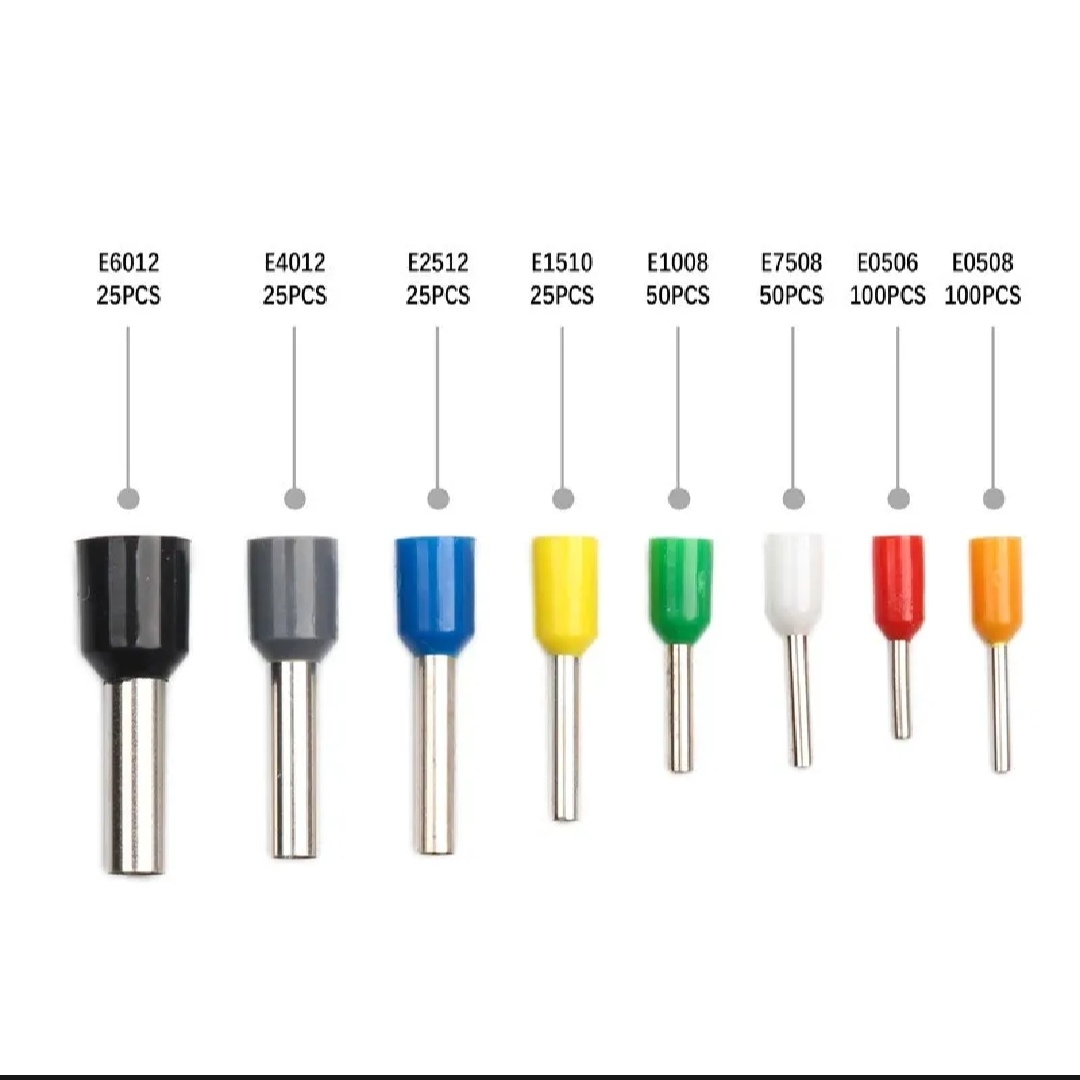 400PCS Cord Pin End Bootlace Ferrule Crimp Terminals Cable Wire Connectors Kit