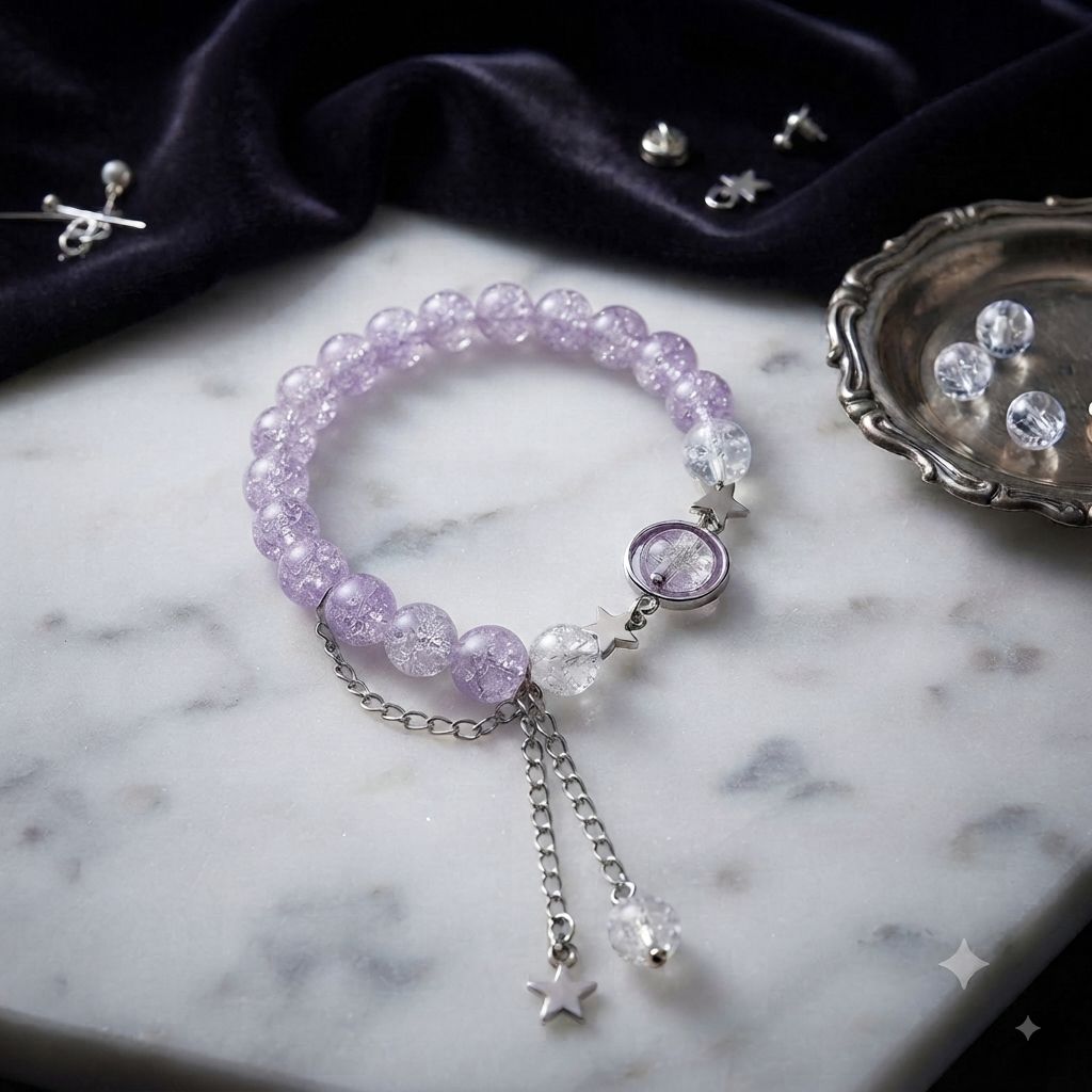 Luxury Handcrafted princess star charms Bracelet,Elegant Minimalist Jewelry for Women & Girls,Aesthetic korean Jewelry,Party Wear Bracelet,Charm Bracelet,Handcrafted adjustable Bracelet for Girls,Galaxy Bracelet,Trending Accessories,Gift for minimalists,