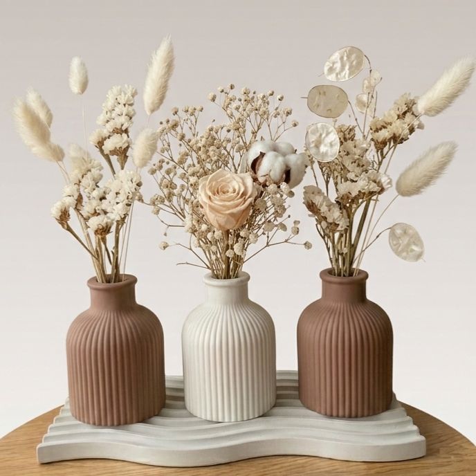 3 Vase Set I Concrete Made Beautiful Home Decor I Best for Gift