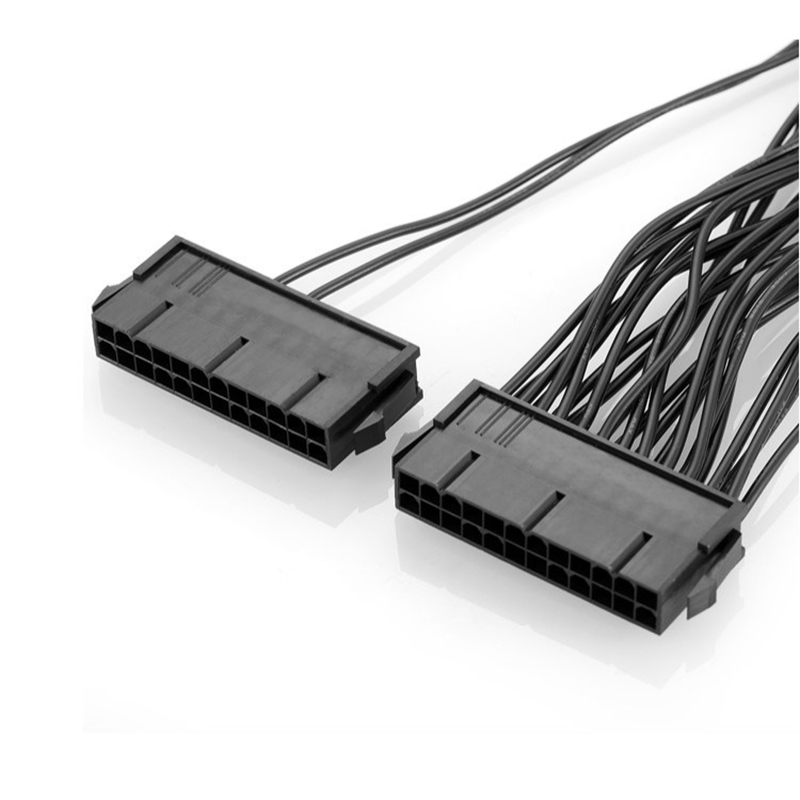 24 Pin Power Supply Splitter Cable 1 to 2 Synchronizer ATX Mining 30cm Motherboard Dual PSU Extension Cable for BTC PC Computer