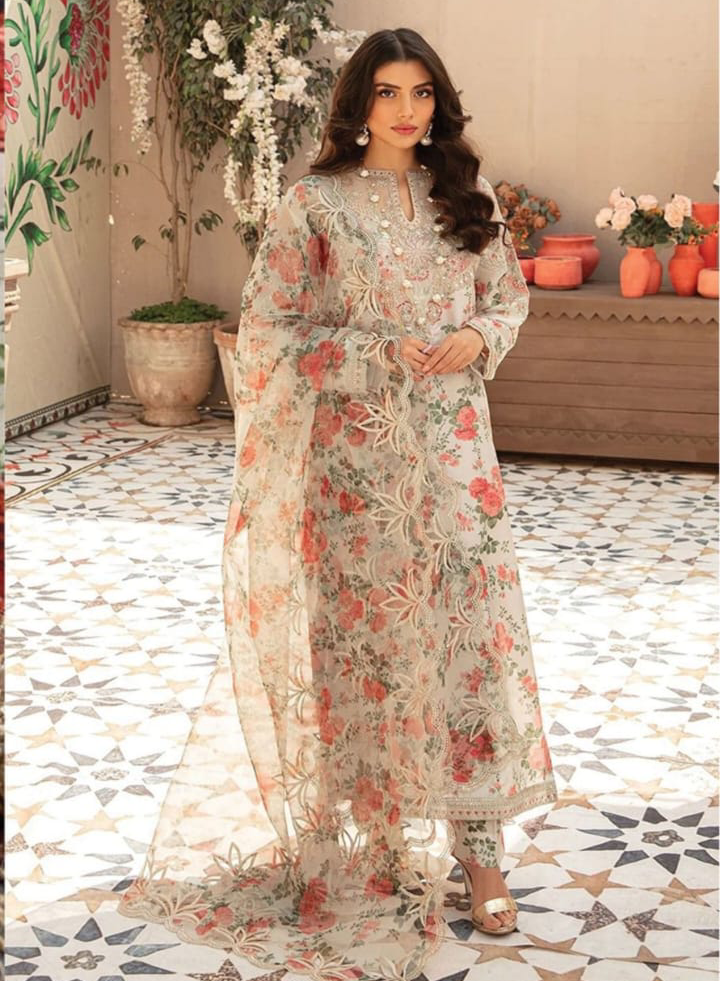 sachin and babi light blue dress Casual Organza Dress In Pakistan MOTIFZ 180 A PAKISTANI SUIT FOR WOMEN