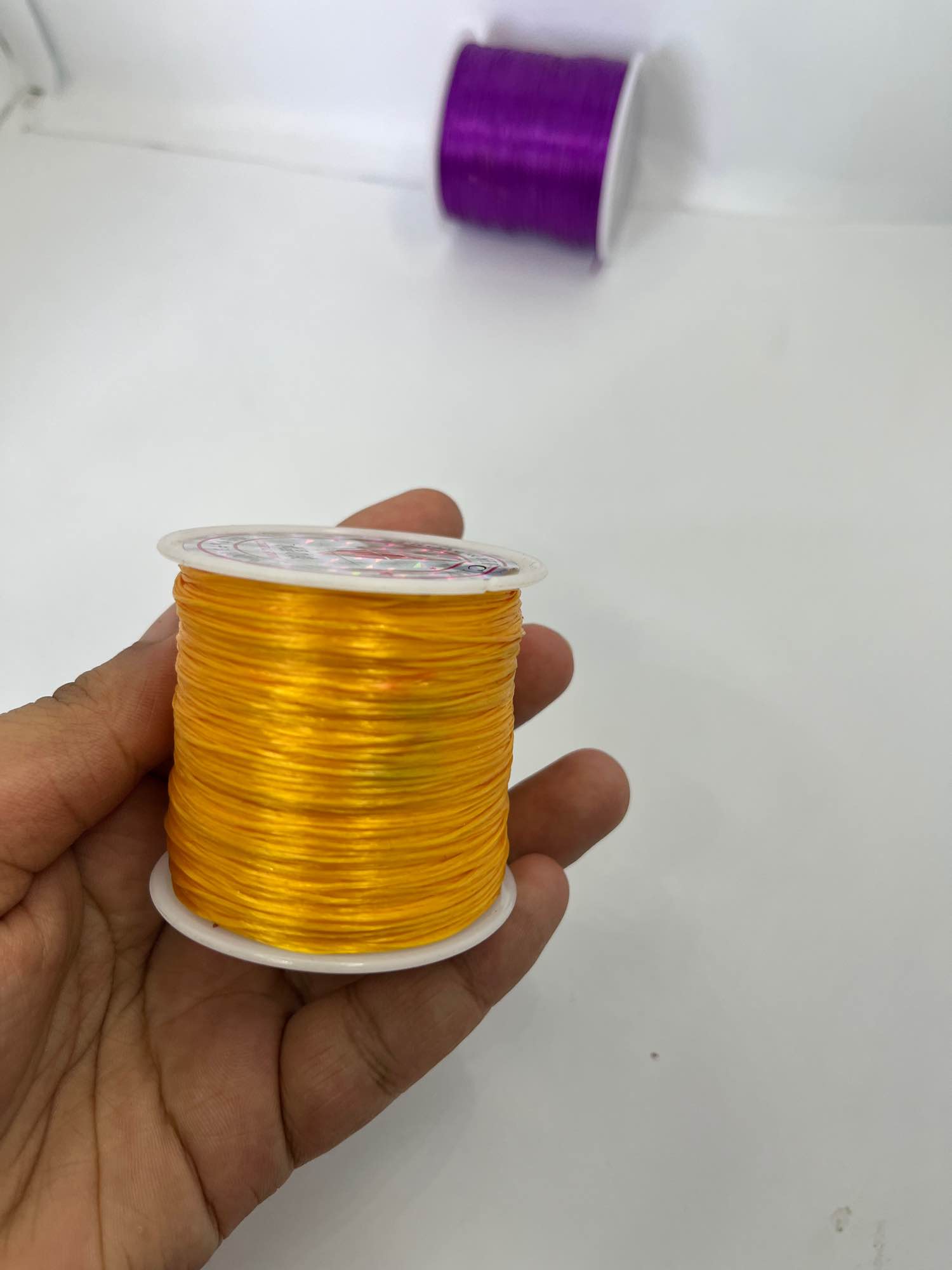 Stretchable Thread For Jewlery Making Nylon Thread For Bracelet Making Elastic String For Beading Jewelry Cord, Elastic Bracelet Rope Crystal Beading Cords  High-Quality Crystal Bead String / 5 yard (5 gazh).