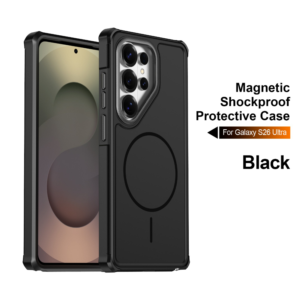 For Magsafe Solid Color Phone Case For   S26 S25 Edge S24 S23 S22 Ultra Plus FE Magnetic Charging Protection Cover